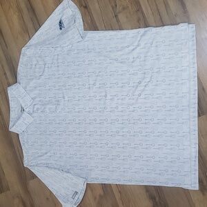 STRAIGHT DOWN Blue White String Instrument PGA West Performamce  Polo Shirt